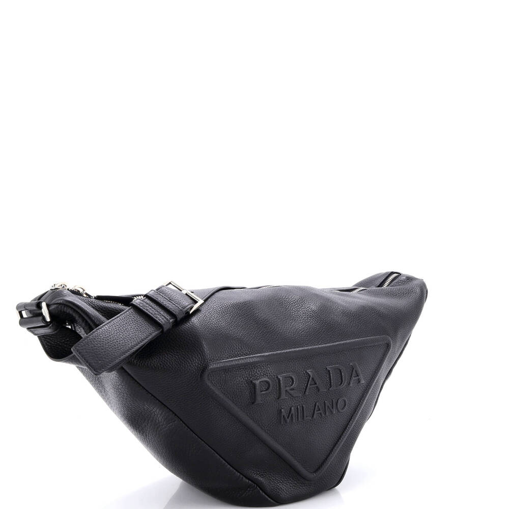 Prada Triangle Logo Zip Messenger #220776p21b - image 2